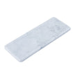 White marble rounded edge tray by BIDK, showcasing a smooth, elegant surface perfect for serving or decorative display.