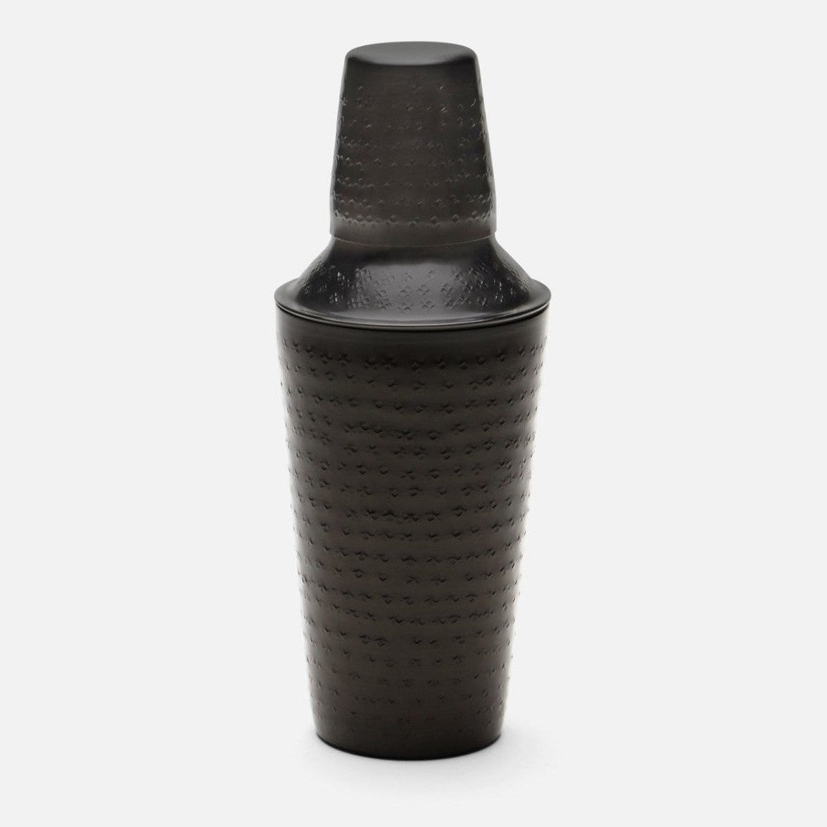 Blue Pheasant Winsford cocktail shaker in black nickel, a stylish bar accessory with a sleek, modern design.