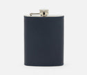 Forest green Warren stainless steel and leather flask by Blue Pheasant, a stylish bar accessory for holding beverages.