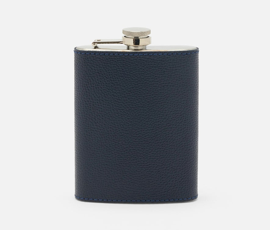 Forest green Warren stainless steel and leather flask by Blue Pheasant, a stylish bar accessory for holding beverages.
