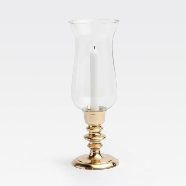 Blue Pheasant Howard Hurricane Candle Holder, elegant glass candle holder with a classic hurricane design.