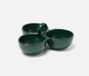 Dark green stoneware snack bowl by Blue Pheasant, featuring a stylish serveware design for snacks or small servings.