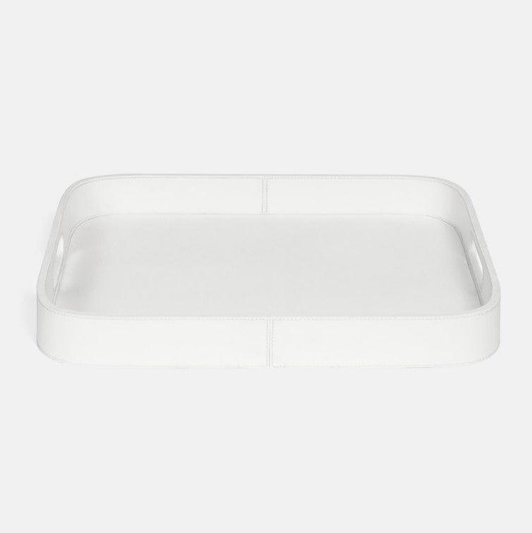 Brisbane Tray, Bright White Marine Leather