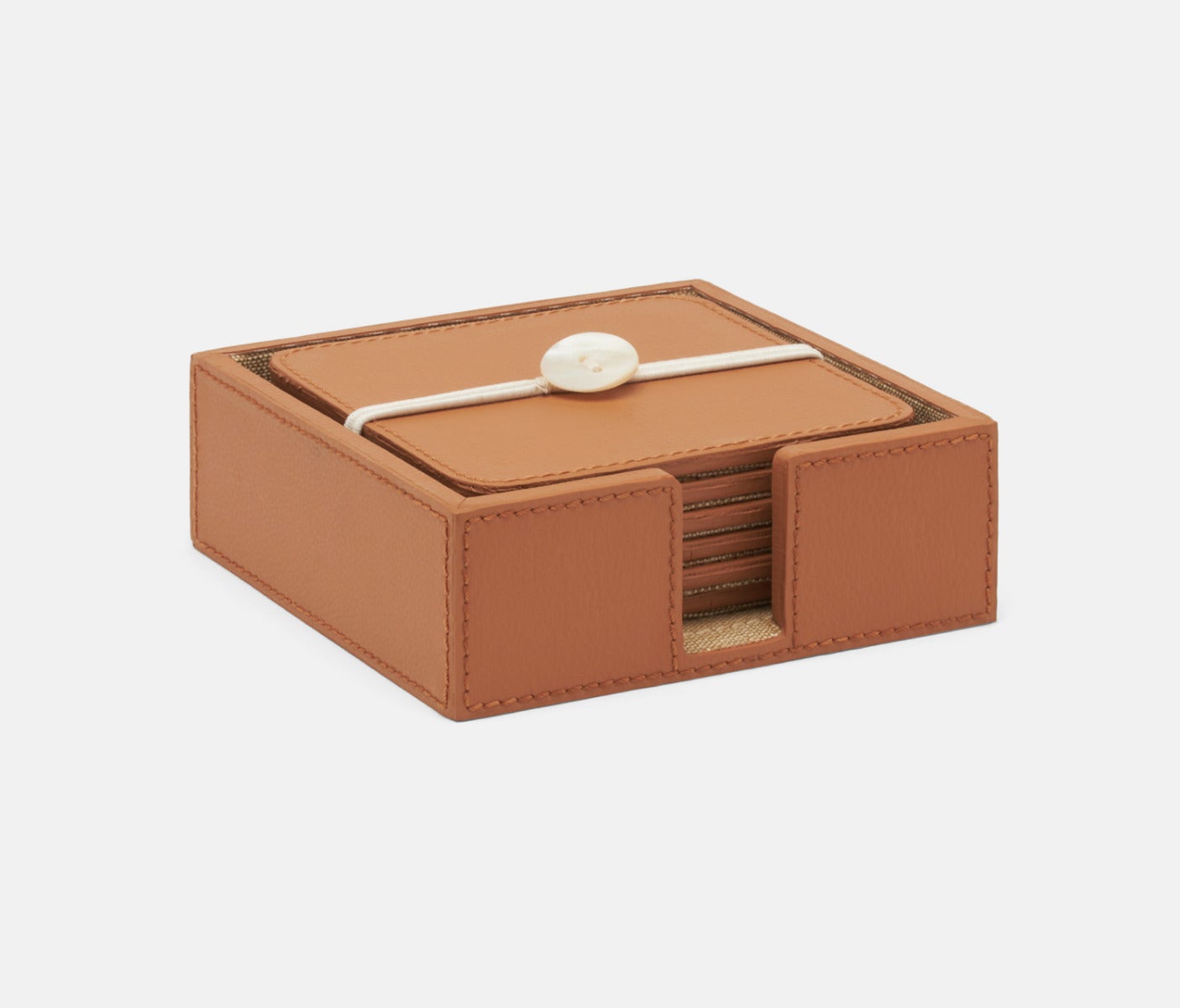 Brisbane Leather Coaster Set/6 - Maaribu