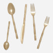 Liliana Polished Gold Flatware, 5-Piece Set