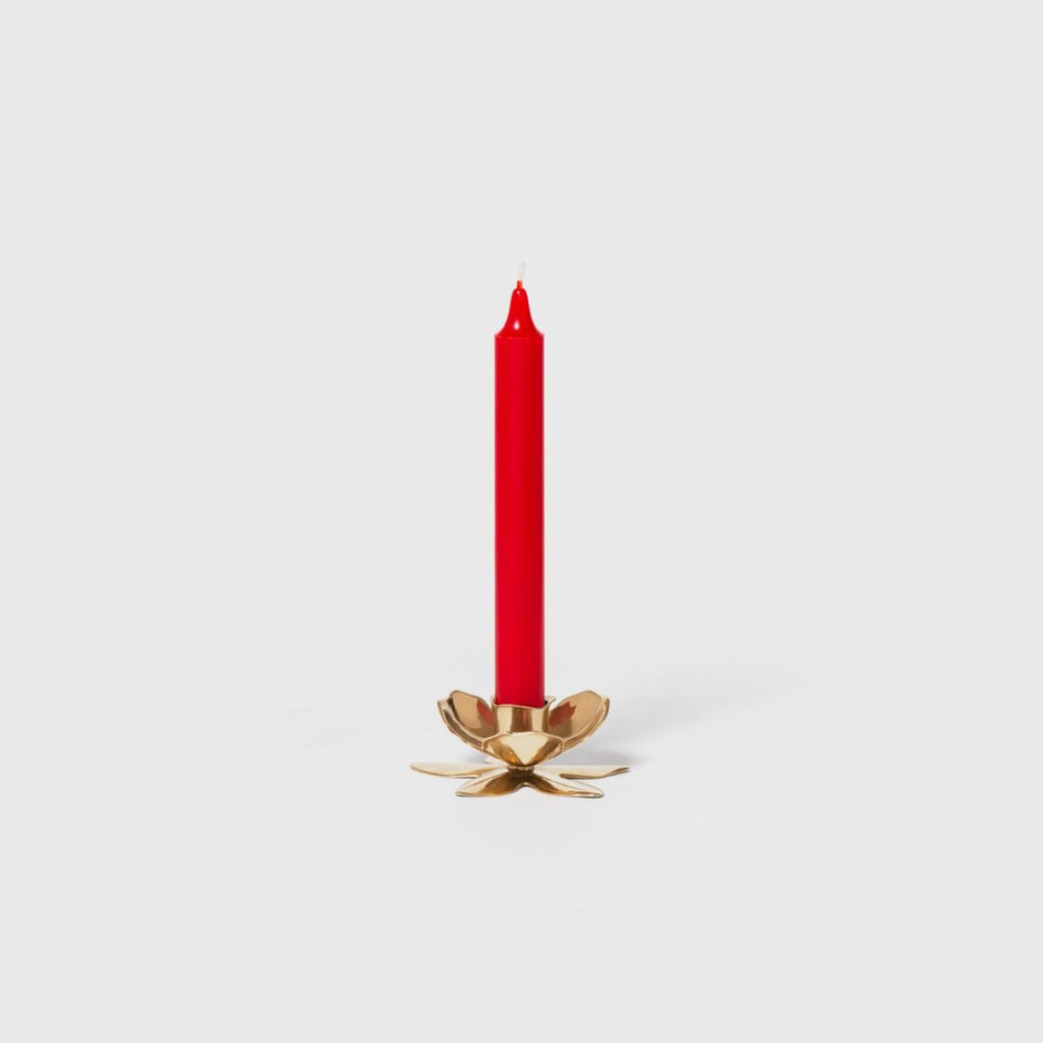 Trudon Brass Flower Candlestick