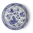 Blue Regal Peacock teacup 3-piece gift set by Burleigh featuring elegant peacock design and fine porcelain craftsmanship.