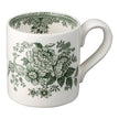 Dark green Asiatic Pheasants half pint mug by Burleigh with detailed pheasant illustration on ceramic surface.