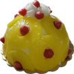 Cereria Introna pineapple cake pillar candle with detailed pineapple and cake design, suitable for decorative or aromatic use.