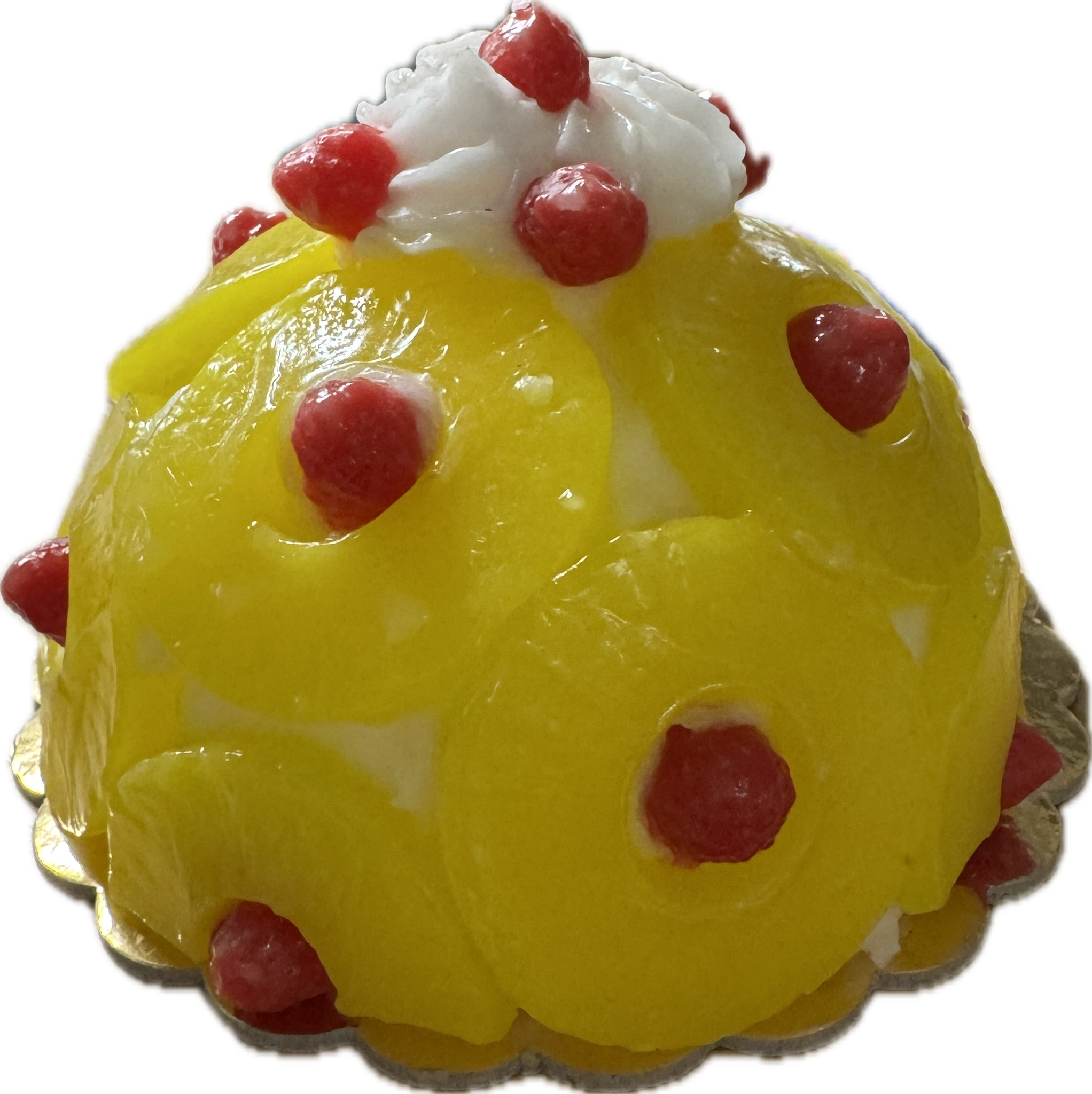Cereria Introna pineapple cake pillar candle with detailed pineapple and cake design, suitable for decorative or aromatic use.