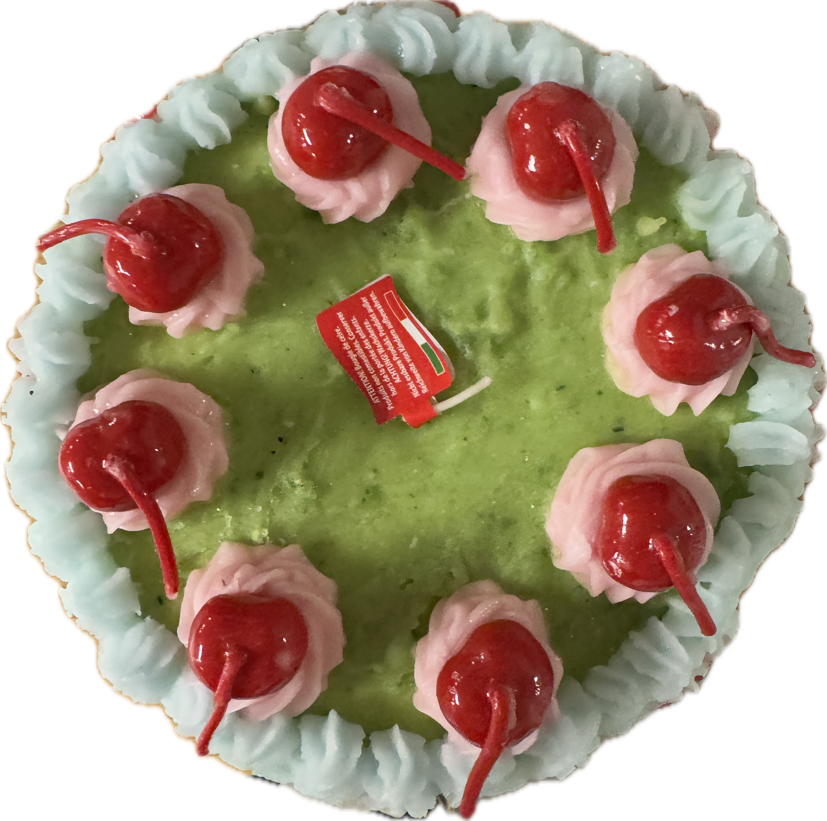 Multi-color Retro Cake pillar candle by Cereria Introna, showcasing vibrant, layered wax design with a classic retro style.