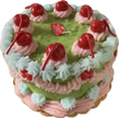Multi-color Cereria Introna Retro Cake Pillar Candle with layered, cake-like design, ideal for decorative or special occasions.