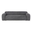 Cisco Pebble sofa upholstered in nubby charcoal fabric, modern sofa with plush cushions and sleek design.