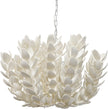 White floral chandelier made with natural materials from coconuts