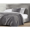 Coyuchi organic cotton blanket in charcoal for king-size bed, soft and cozy home bedding made from natural materials.