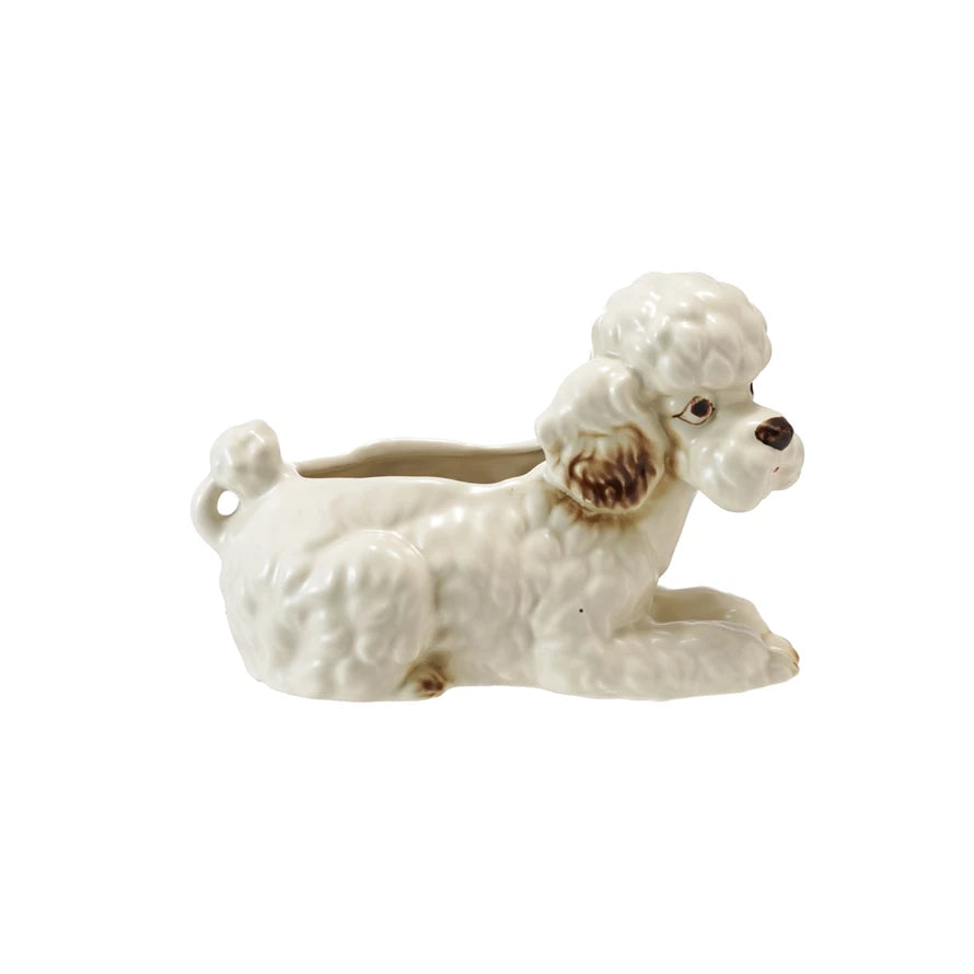 Stoneware Poodle Planter - Maaribu