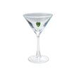 Elegant martini glass with a green olive, Creative Co-op glassware featuring a sleek design for stylish cocktails.