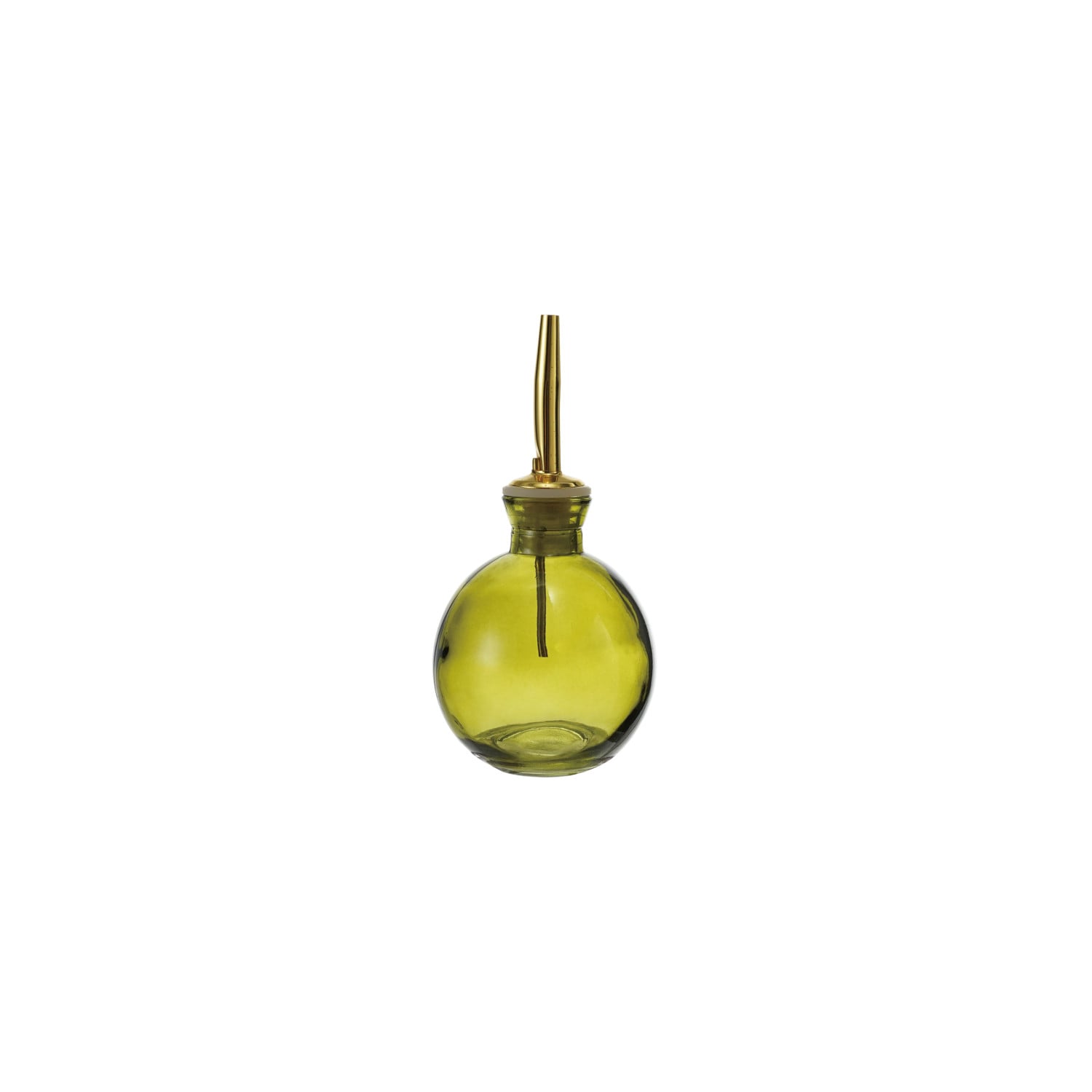 Glass bitters bottle with metal stopper from Creative Co-op, serveware item for storing and pouring bitters or aromatic liquids.
