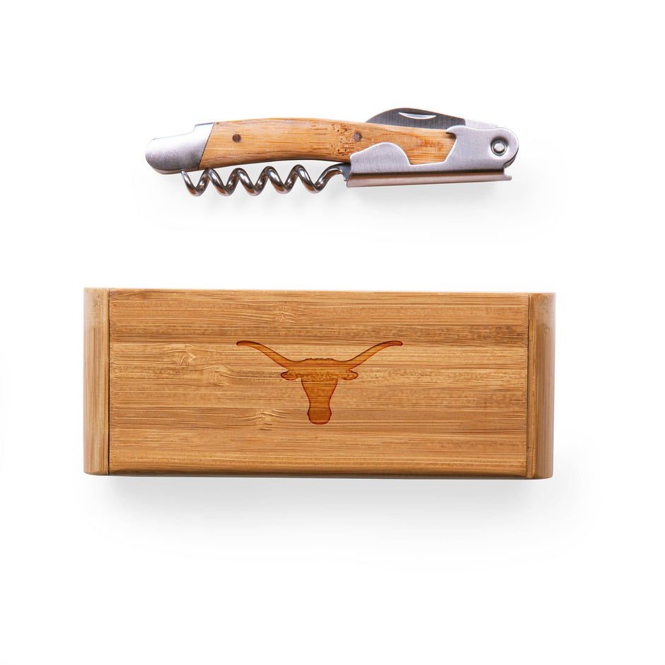 Texas Longhorns Corkscrew In Bamboo Box
