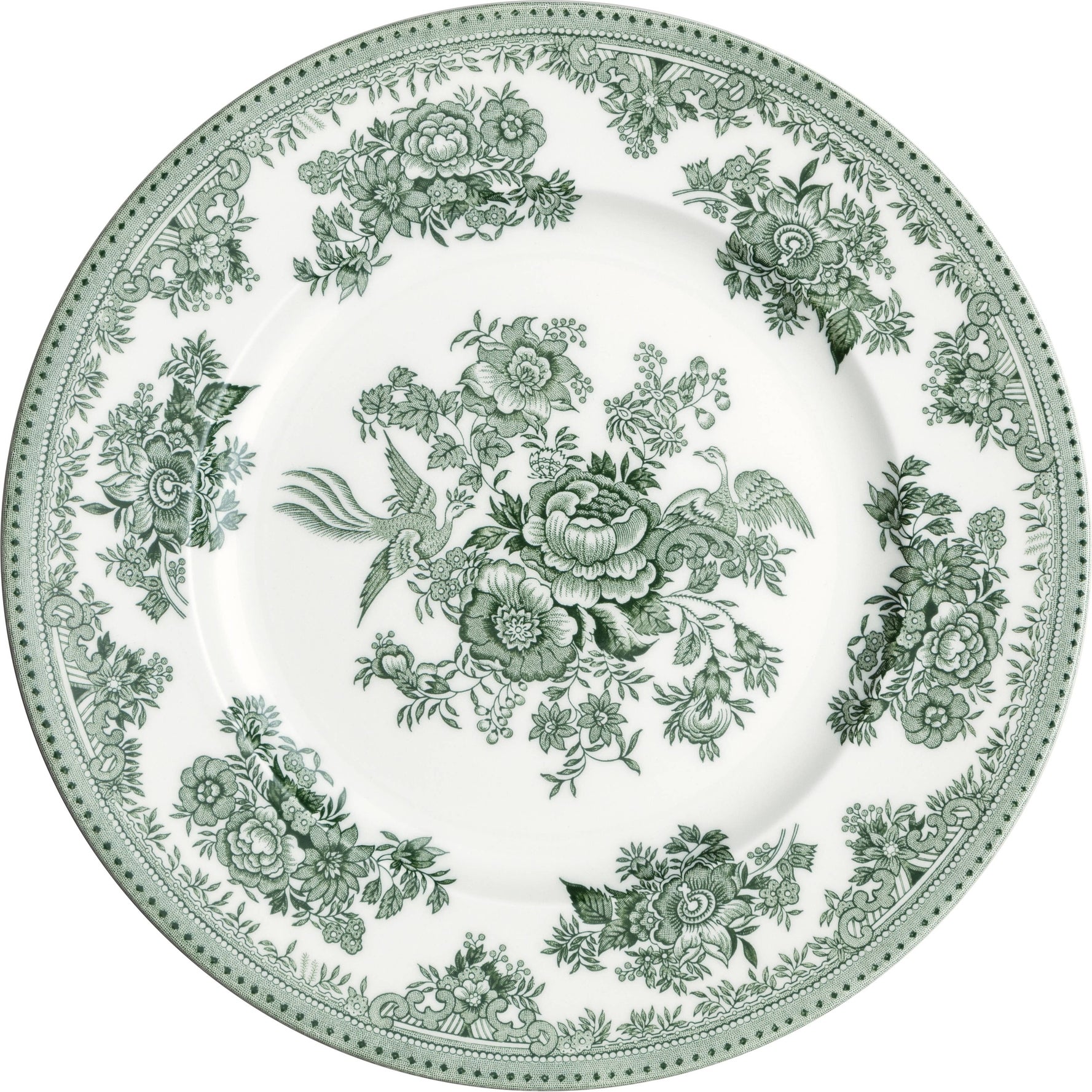 Dark Green Asiatic Pheasants Medium Plate