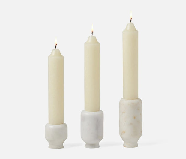 Etta Marble Candle Holders Set/3