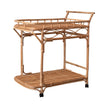 Handwoven Rattan 2-Tier Bar Cart - Maaribu