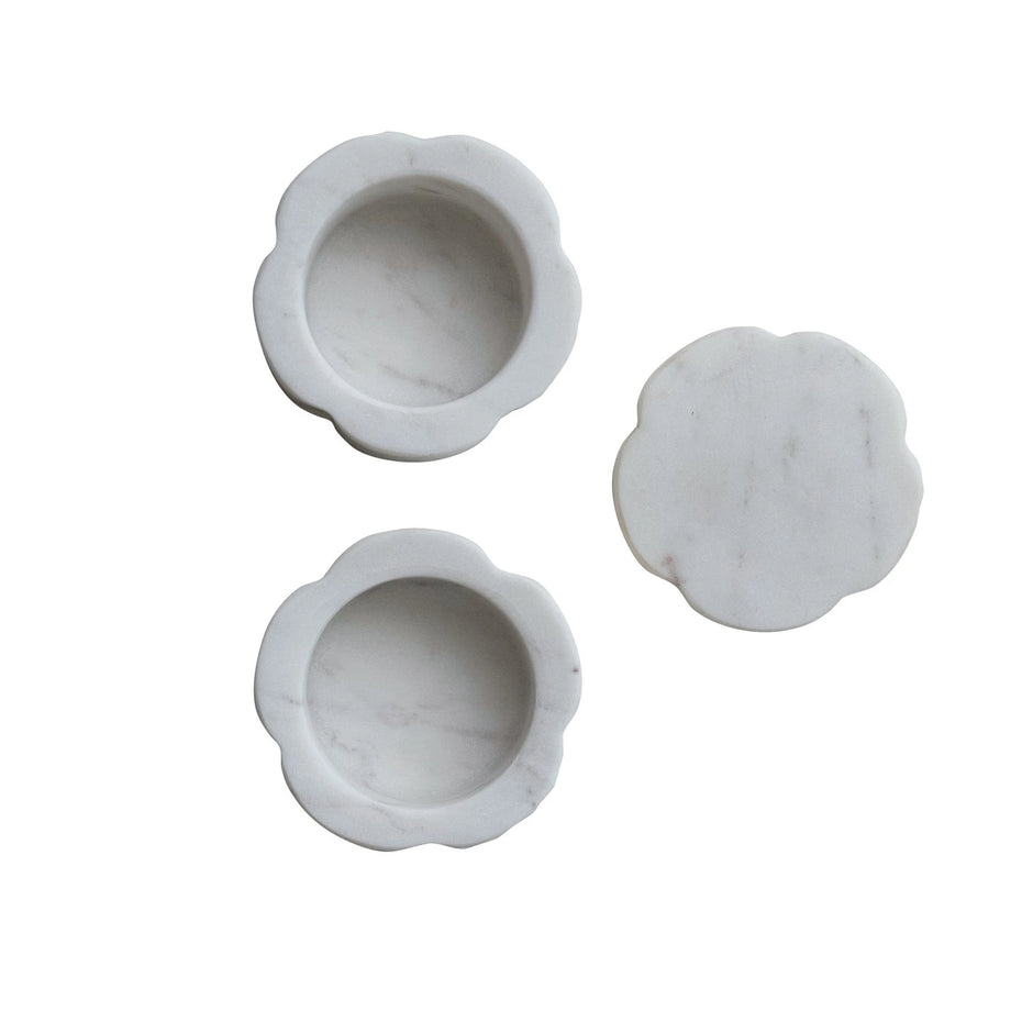 Marble Stacking Salt+Pepper Set/2