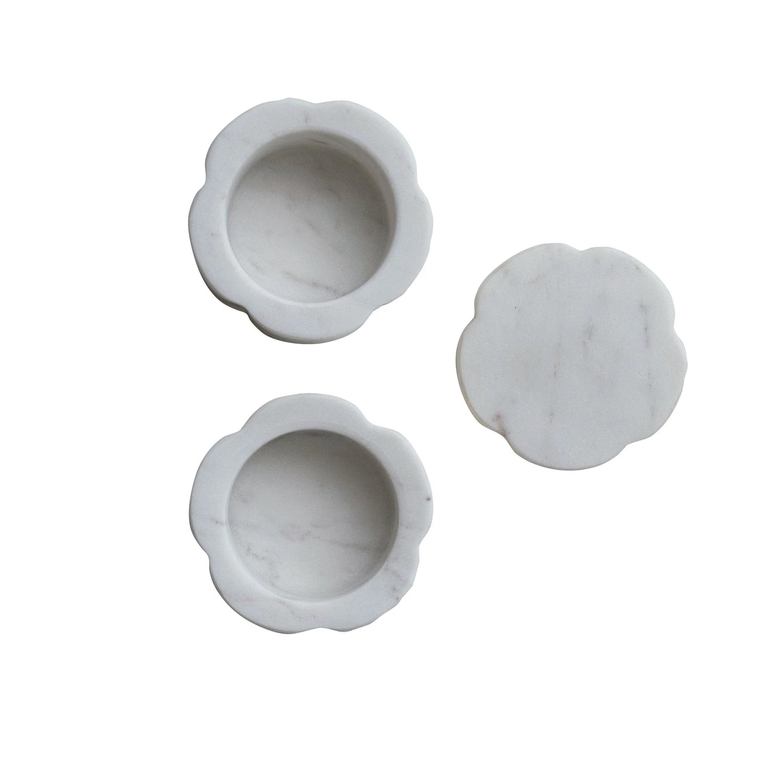 Marble Stacking Salt+Pepper Set/2