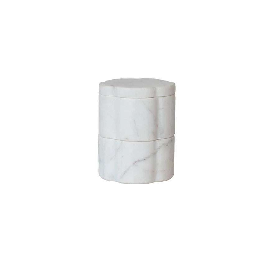 Marble Stacking Salt+Pepper Set/2
