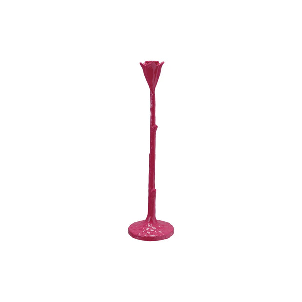 Pink Flower Taper Holder
