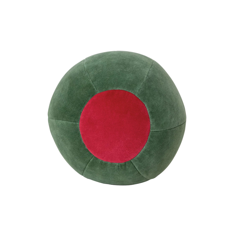 Cotton Velvet Olive Pillow