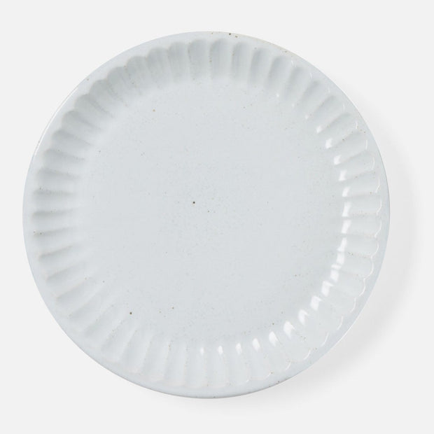 Nathalie White Ceramic Dinnerware Dinner Plate