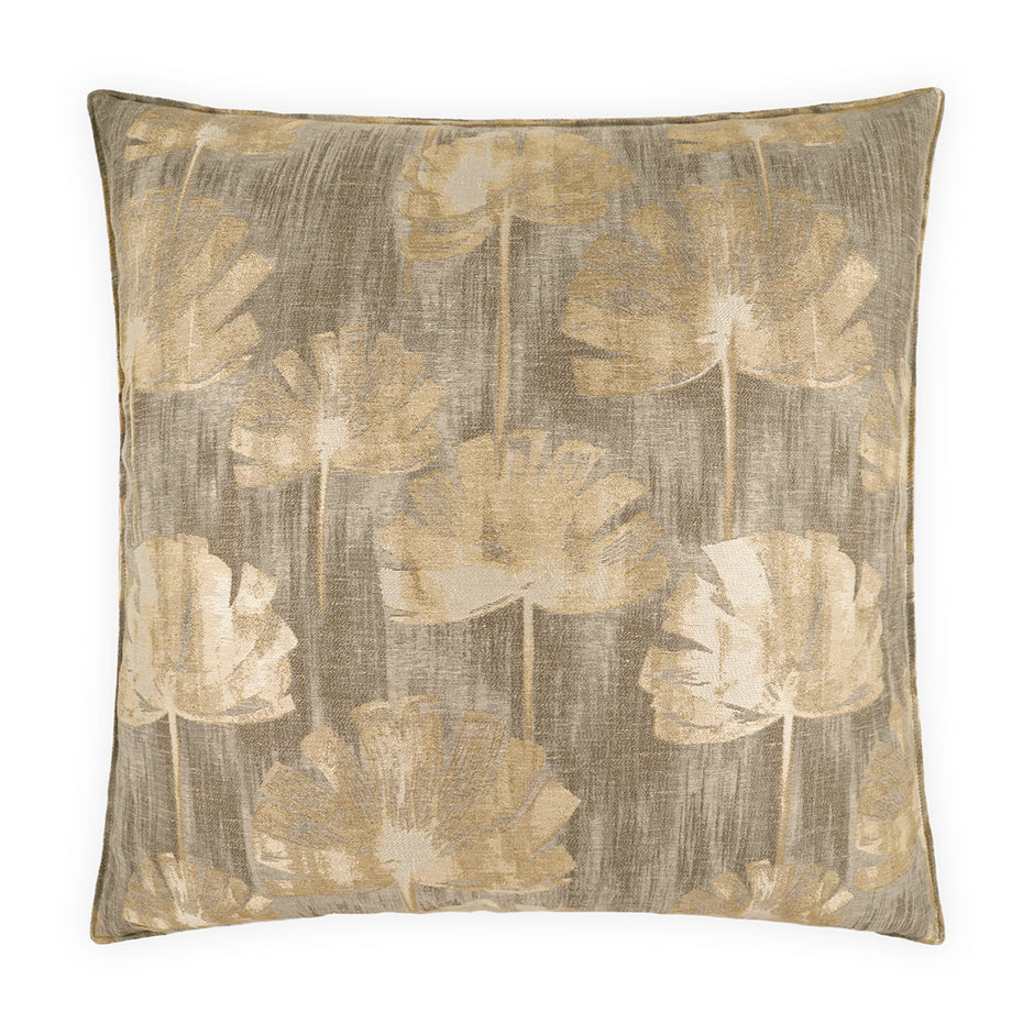 Decor pillow by DV Kap featuring a taupe Emberleaf design, perfect for home decor and adding a cozy touch to living spaces.