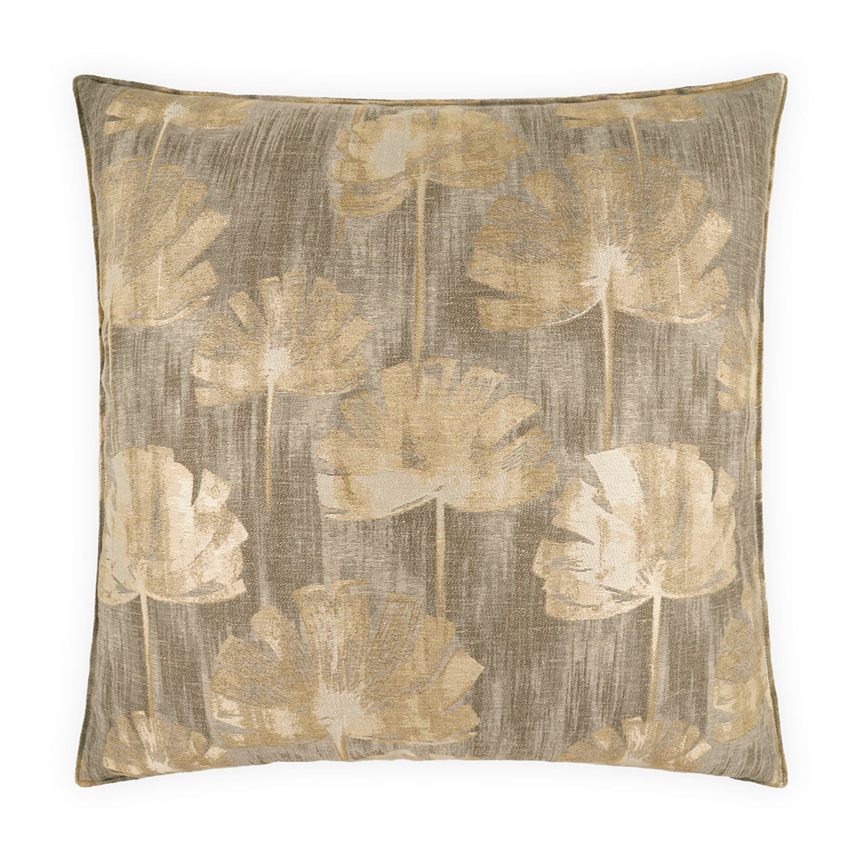 Decor pillow by DV Kap featuring a taupe Emberleaf design, perfect for home decor and adding a cozy touch to living spaces.