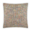 Multicolored patterned pillow on a white background