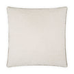 ivory square pillow 24 inches by 24 inches with textured soft fabric and taupe cord edge