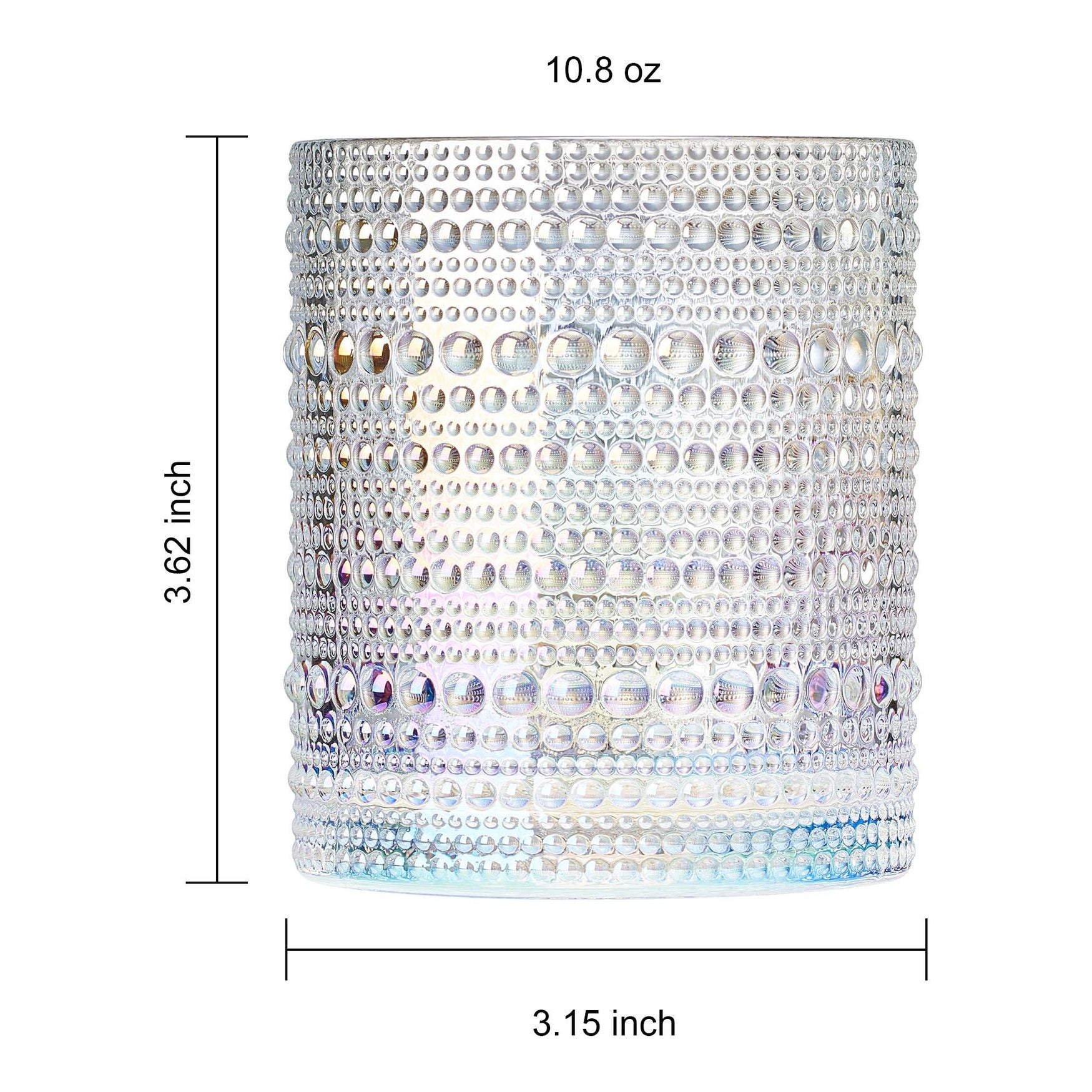 Hobnail Beaded Lowball Drinking Tumbler Glasses