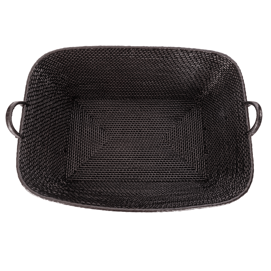 Rattan Everything Basket with Hoop Handles