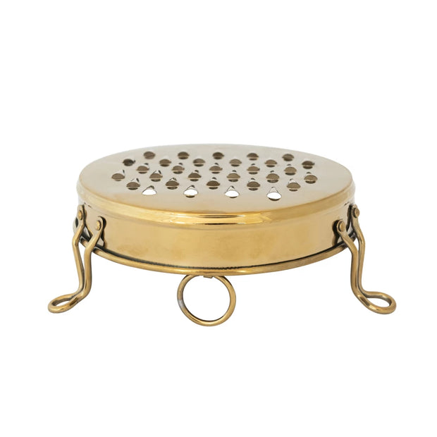 Footed Grater Gold Finish