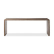 Four Hands Leo console table with sleek wooden surface and modern design, ideal for entryways or living rooms.
