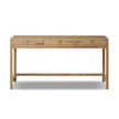 Four Hands Tula Oak Desk with clean lines and natural wood finish, showcasing a modern office desk design.
