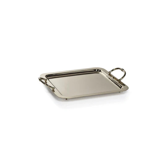 Manetta Polished Gold Brass Tray - Maaribu