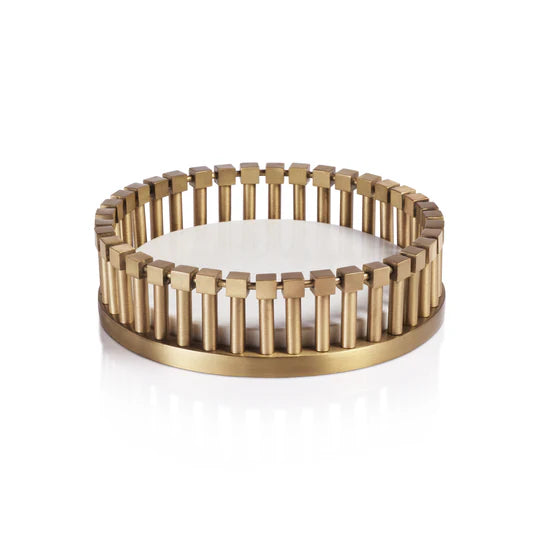 Metal + Marble Wine Bottle Coaster