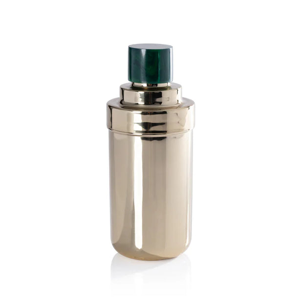 Spiga Gold Cocktail Shaker w/ Green Top