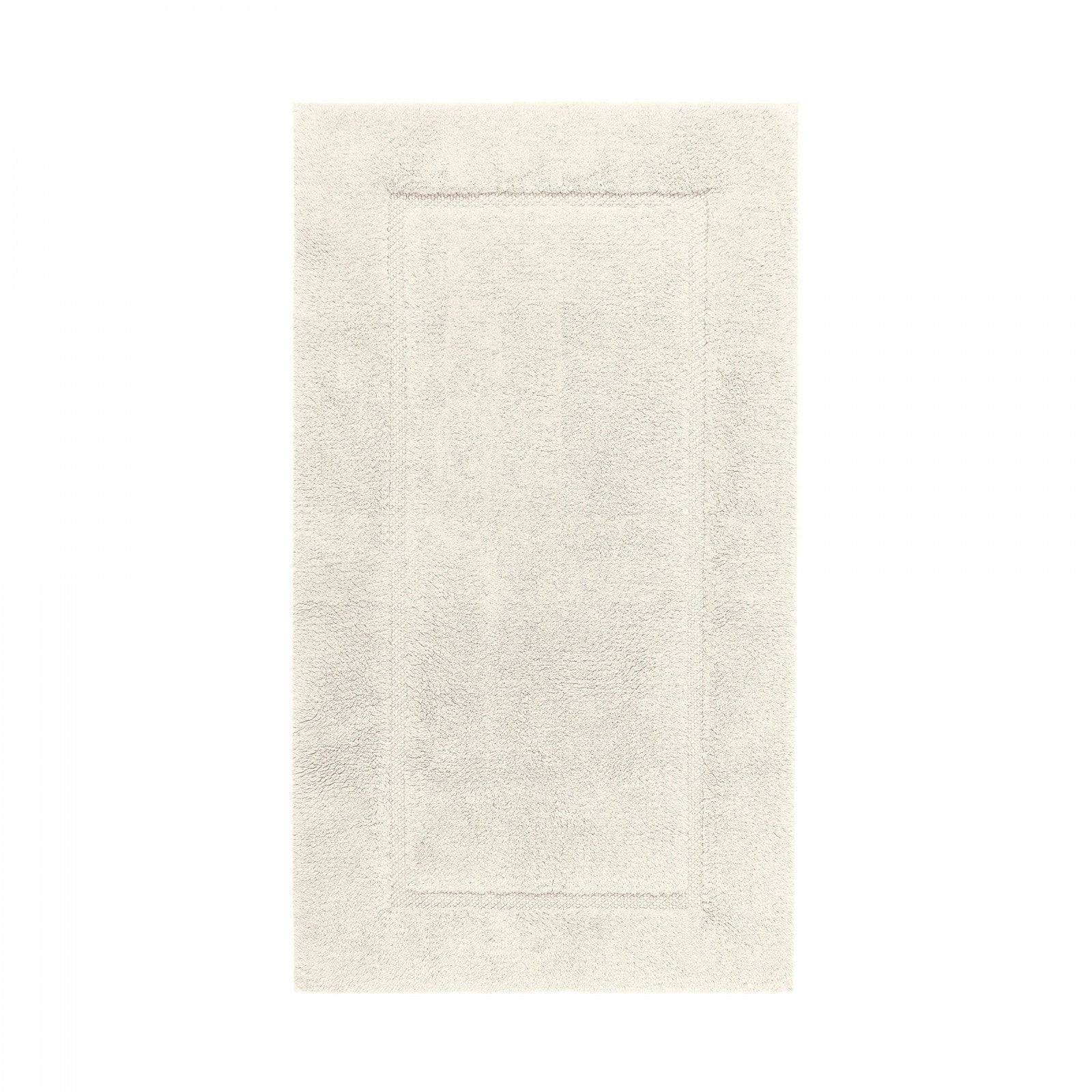 Graccioza Egoist bath mat in fog color, plush and absorbent, featuring textured surface for slip resistance.