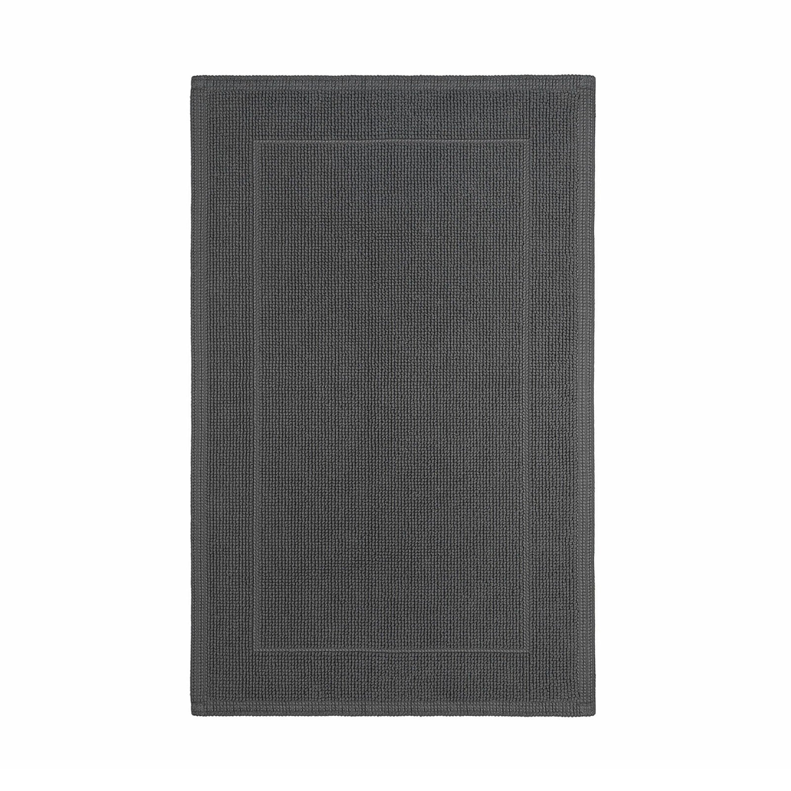 Gray Graccioza Egoist bath mat with plush, absorbent fabric, designed for comfort and style in modern bathrooms.