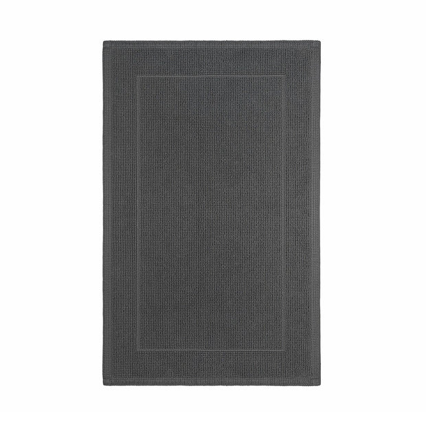 Gray Graccioza Egoist bath mat with plush, absorbent fabric, designed for comfort and style in modern bathrooms.