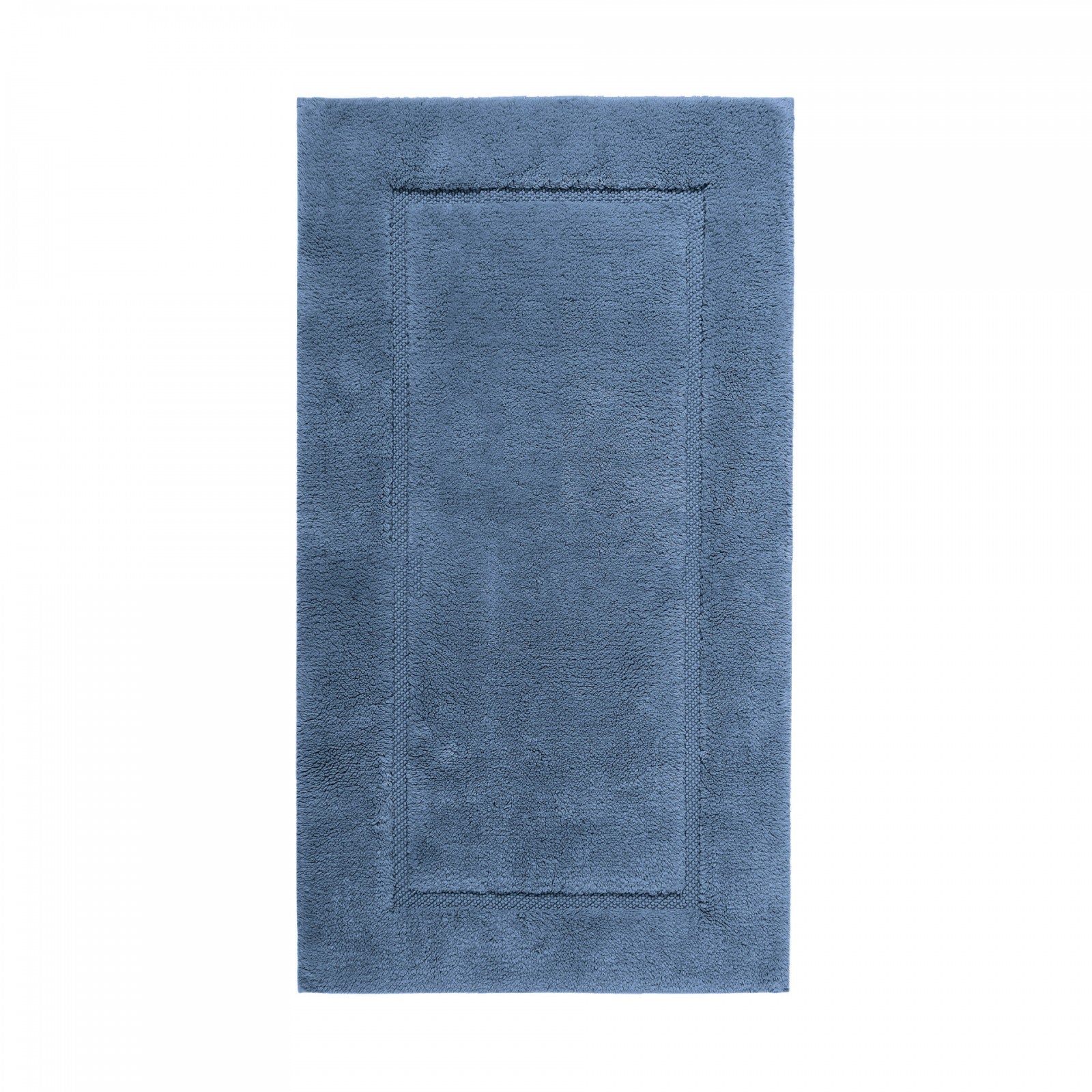Graccioza Egoist bath rug in white, 28x47 inches, plush and absorbent bathroom mat with textured surface.