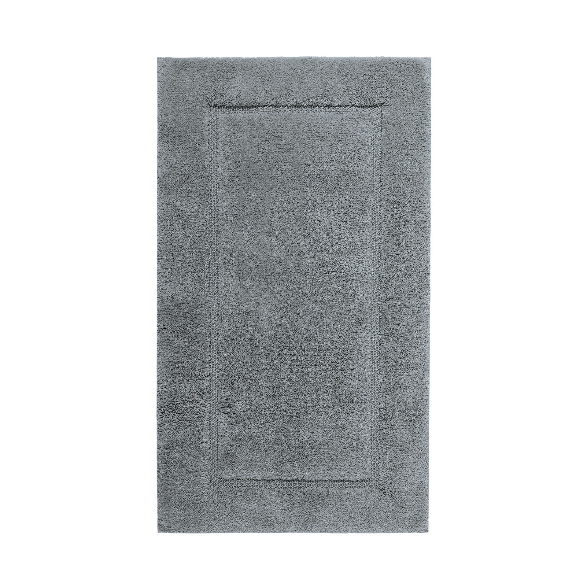 Gray Graccioza Egoist bath rug 28x47 inches with plush, absorbent texture for bathroom decor and comfort.