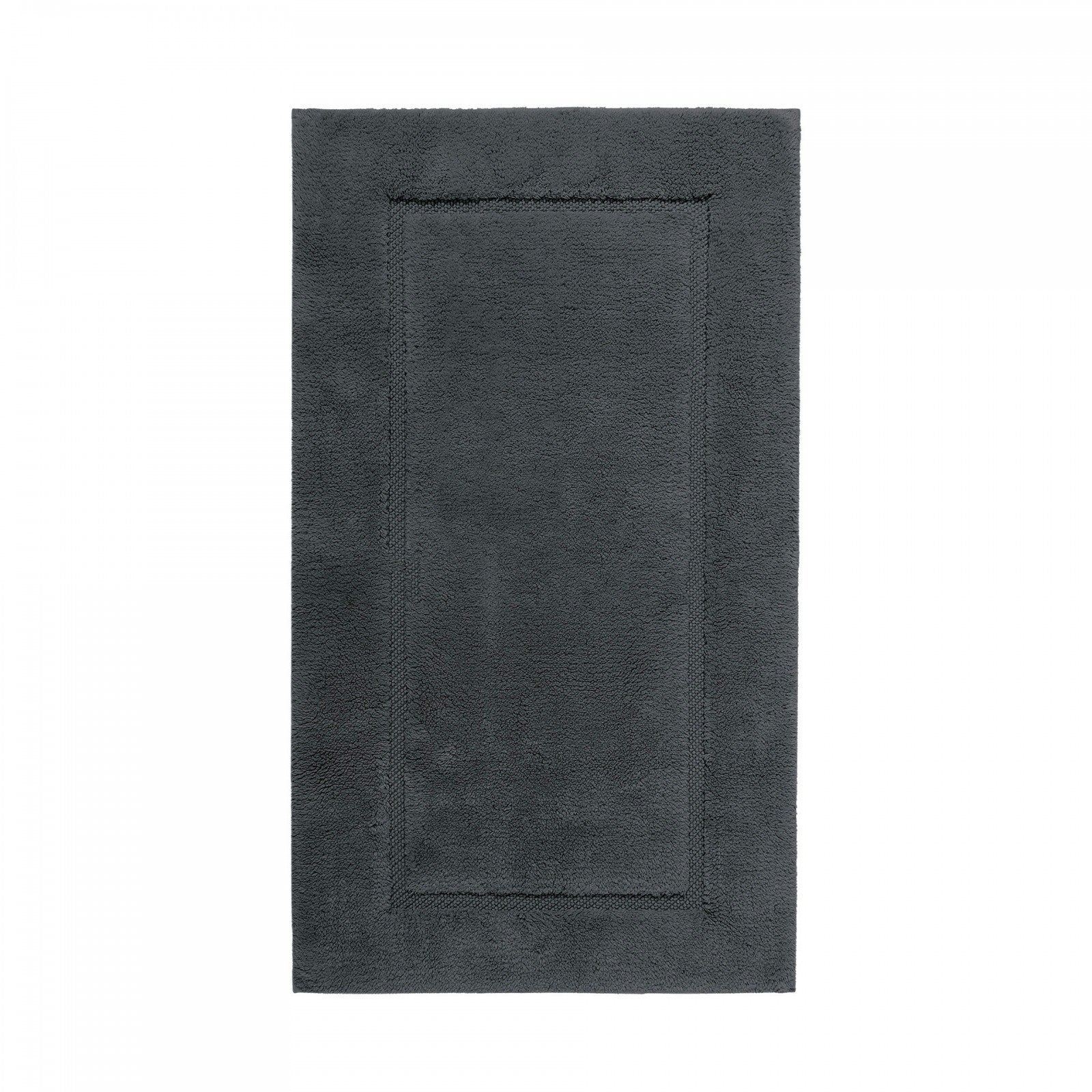 Graccioza Egoist bath rug in white, 28x47 inches, plush fabric with textured pattern, designed for bathroom decor and comfort